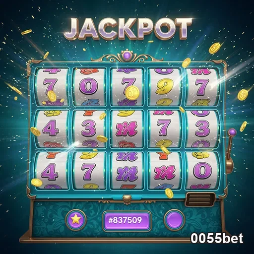 Imagem de diversos jogos de slot na 0055bet, refletindo variedade de temas